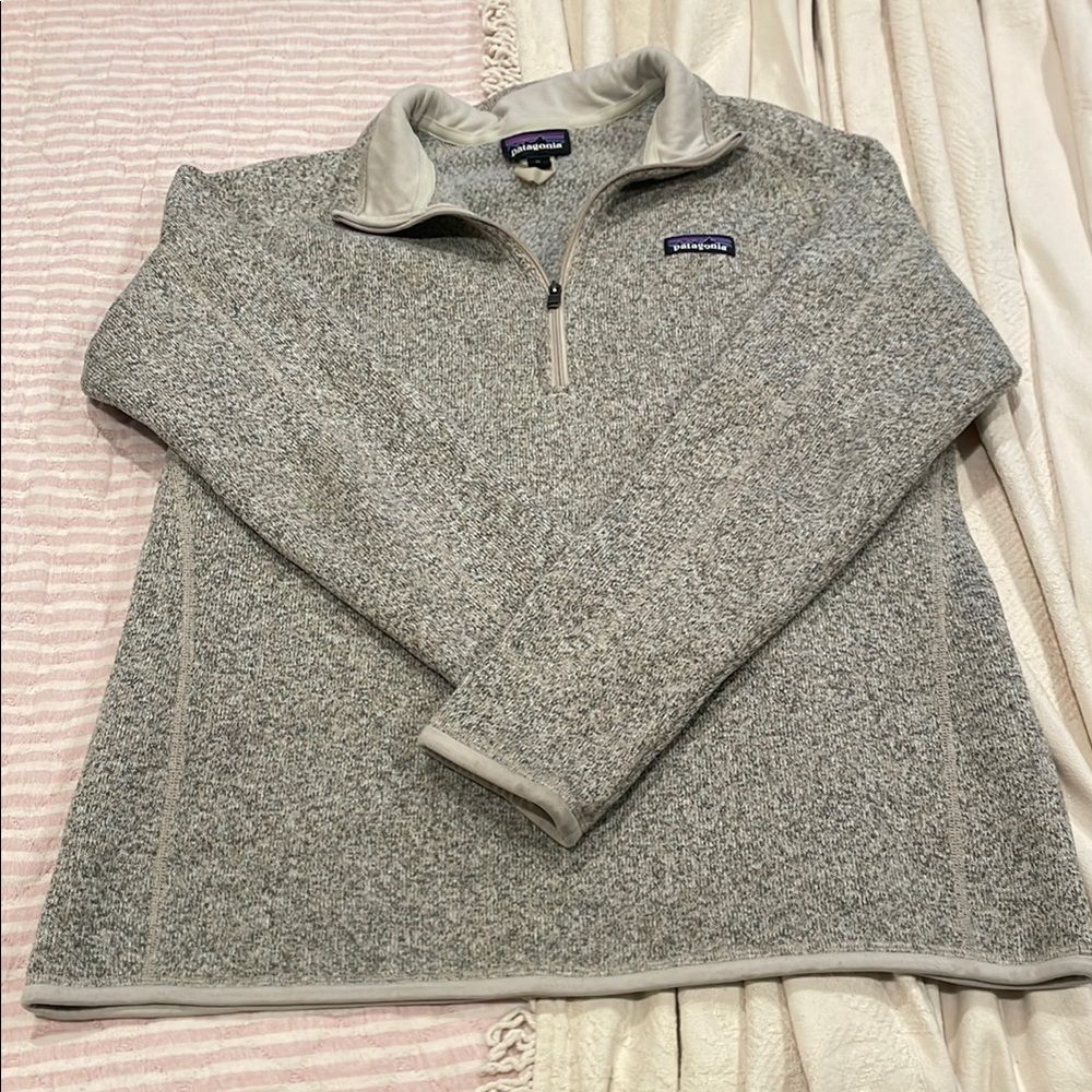 Patagonia Gray Quarter-Zip Fleece Pullover